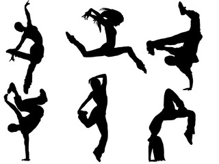 Dancers silhouette