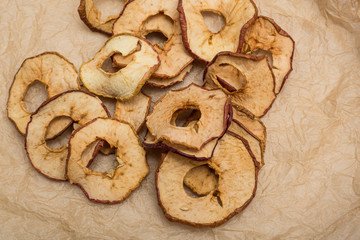 apple chips dried food fruit dry background