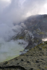 Crater of volcano