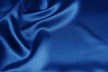 Naklejka na ściany i meble Blue satin, silk, texture background