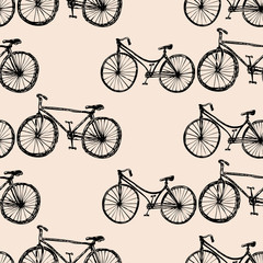 pattern of the walking bicycles