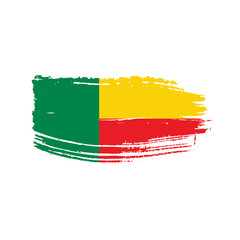 Benin flag, vector illustration
