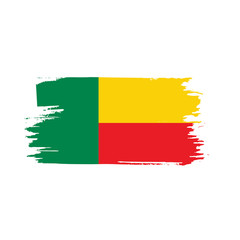 Benin flag, vector illustration