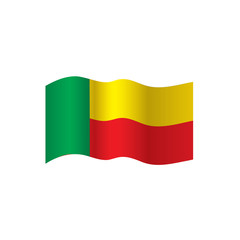 Benin flag, vector illustration