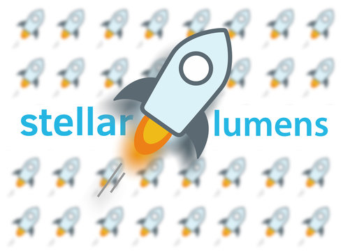stellar lumens icon, crypto currency illustration