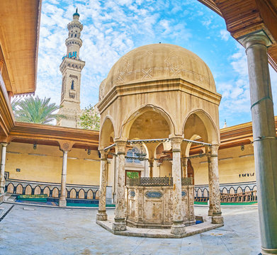 In courtyard of Imam Al Busiri Mosque, Alexandria, Egypt