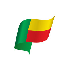 Benin flag, vector illustration
