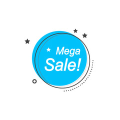 Limited Offer Mega Sale banner. Sale poster. Big sale, special offer, discounts, 60 off. Vector illustration.