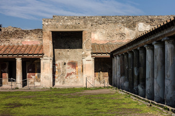 Pompeii, Naples, Italy. Ancient Roman city ruins
