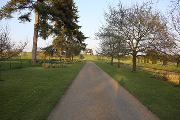 Scenery in the grounds of a stately home in Suffolk, England