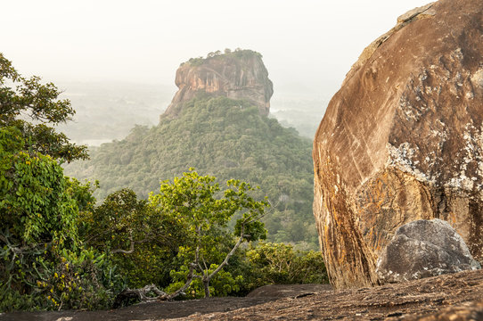 Sigiriya Rock from Pidurangala