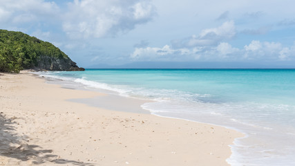 Guadeloupe, beautiful desert beach in Marie-Galante island
