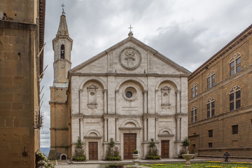 Fototapeta na wymiar Cathedral of the Assumption of the Blessed Virgin Mary. Pienza. Italy