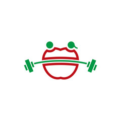 Apple Fruit fitness logo