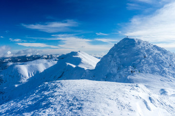 Fototapeta na wymiar Ski resort in Low Tatra Mountains, Slovakia