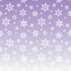 Naklejka na ściany i meble white snowflakes snow on purple sky gradient winter christmas pattern seamless vector