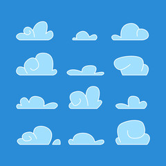 Vector illustration of clouds