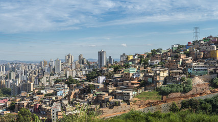 Fototapeta premium Cityscape of Belo Horizonte, meaning Beautiful Horizon, is the sixth largest city in Brazil