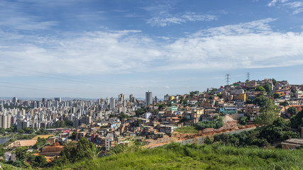 Fototapeta premium Cityscape of Belo Horizonte, meaning Beautiful Horizon, is the sixth largest city in Brazil
