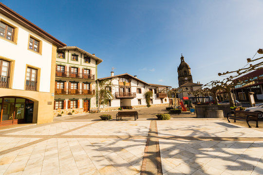 The Basque town of Arrieta, Spain