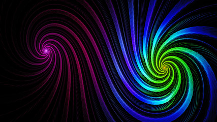 Fototapeta premium Spiral of time. Magnetic field. 3D surreal illustration. Sacred geometry. Mysterious psychedelic relaxation pattern. Fractal abstract texture. Digital artwork graphic astrology magic