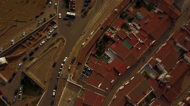 Aerial view of historic Monsaraz in Alentejo, Portugal