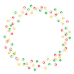 Christmas tree light string garland