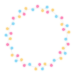 Christmas tree light string garland