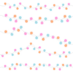 Vector illustration of Christmas lights isolated 