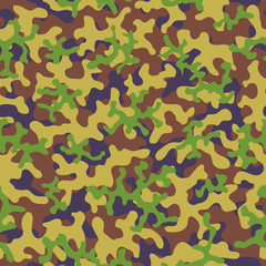 Camouflage pattern. Seamless. Military background. Soldier camouflage. Abstract seamless pattern for army, navy, hunting, fashion cloth textile. Colorful modern soldier style. Vector facric texture.