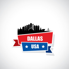 Dallas ribbon banner