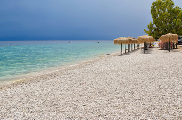 Fototapeta na wymiar Beach of Kineta, Greece.