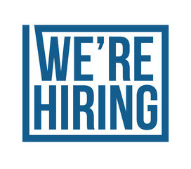 we are hiring sign concept illustration design
