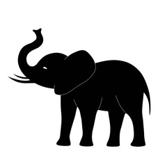black elephant icon symbol silhouette vector