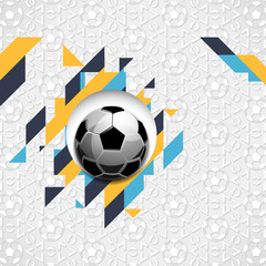 Football soccer ball abstract strips pattern sport vector illustration background