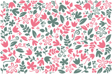 Floral colorful background design. Vector background with elegant floral elements. Pattern with floral for wallpaper, textiles, covers, packaging