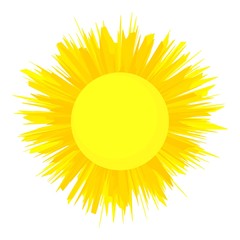 The sun is shining icon, cartoon style