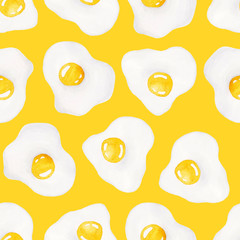 Wattercolor egg pattern. Breakfast. For design, card, print or background