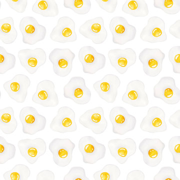 Wattercolor egg pattern. Breakfast. For design, card, print or background