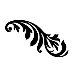Vintage baroque ornament, corner. Retro pattern antique style acanthus. Decorative design element filigree calligraphy vector. - stock vector