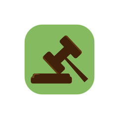 Judge's hammer icon.