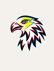Eagle Thunder Logo, art vector design
