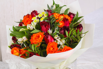 Fresh roses bouquet