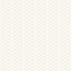 Fototapeta premium Vector seamless stripes subtle pattern. Modern stylish texture with monochrome trellis. Repeating geometric hexagonal grid. Simple lattice design.