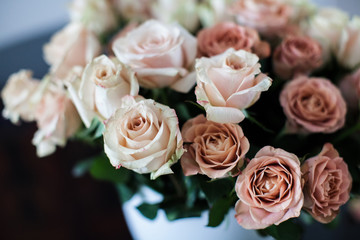 Beautiful bouquet of chocolate roses flowers