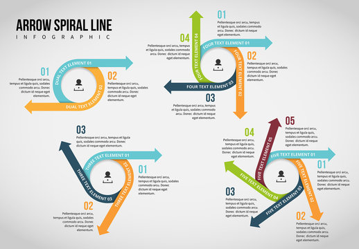 Arrow Spiral Infographic