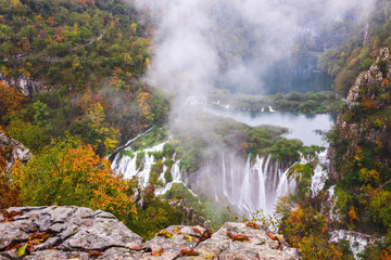 Fototapeta premium Waterfalls, Plitvice National Park, Croatia