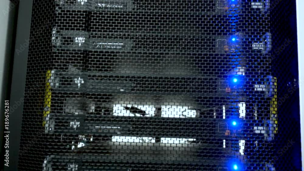 Aufkleber server room. web internet and network telecommunication technology, big data storage and cloud compu