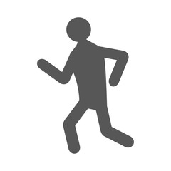 Silhouette of a man running