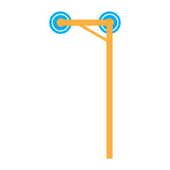 Isolated pulley icon